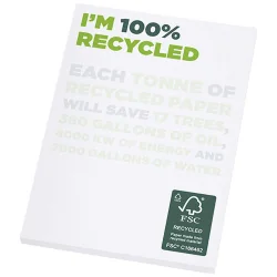 Bloc mémo publicitaire en papier recyclé Moui - Cadoétik