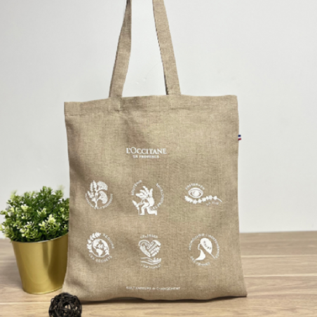 Tote bag personnalisé en lin 300g/m2 - Origine France Garantie - Cheverny