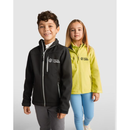 Veste softshell personnalisable 2 couches Antartida pour enfant - 4 à 12 ans