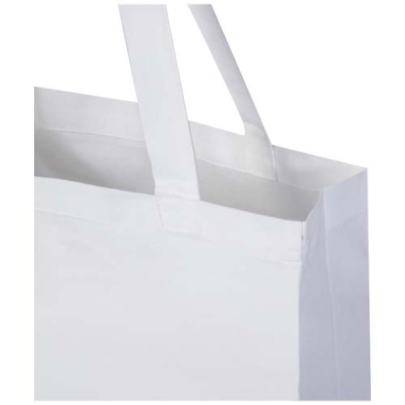 Sac shopping personnalisable à soufflets Madras en coton recyclé 140 g/m² certifié GRS