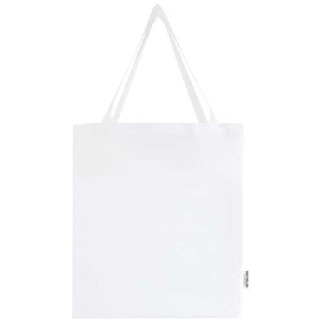 Sac shopping personnalisable à soufflets Madras en coton recyclé 140 g/m² certifié GRS