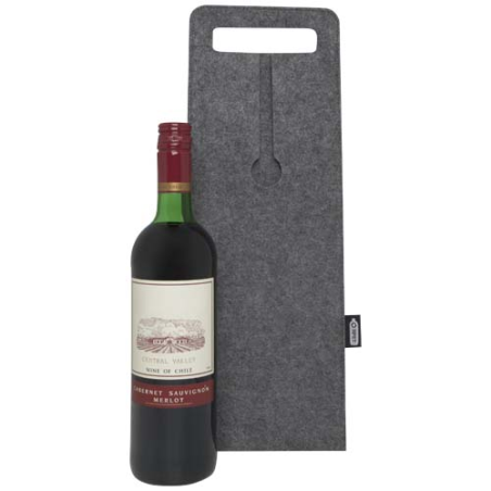 Sac à vin personnalisable de 75 cl en feutrine recyclée certifié GRS - Felta