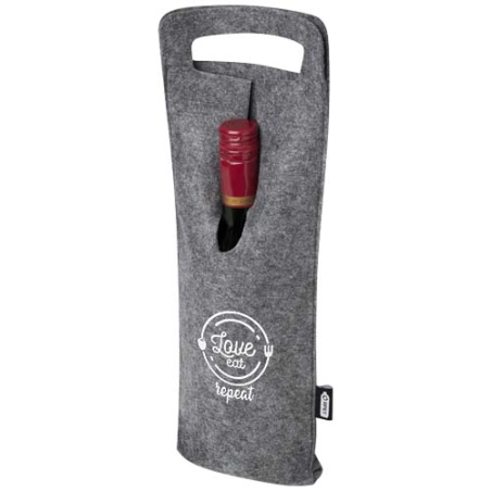 Sac à vin personnalisable de 75 cl en feutrine recyclée certifié GRS - Felta