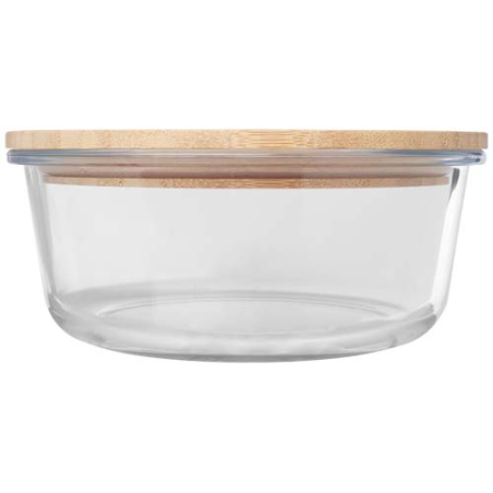 Boite repas personnalisable en verre et couvercle en bambou 750 ml - Vista