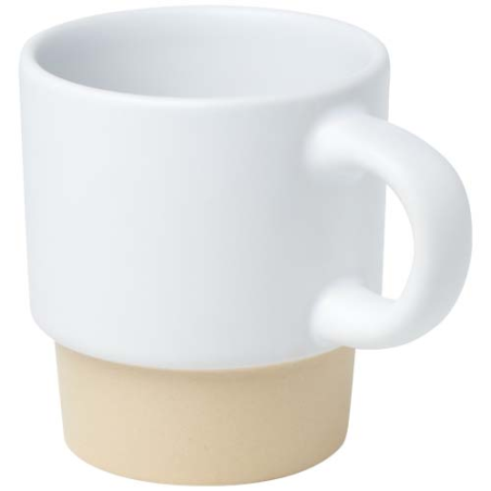 Tasse à espresso publicitaire empilable en céramique et avec fond en argile 130ml - Olympia