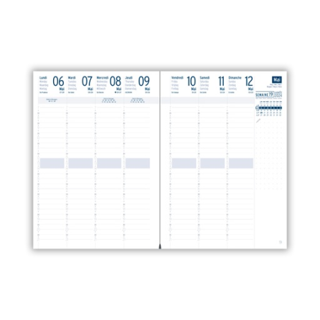 Agenda de bureau personnalisable souple - Florence (150 x 210mm)