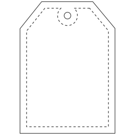 Attache réfléchissante personnalisée en PVC en forme d'étiquette H-12 RFX™