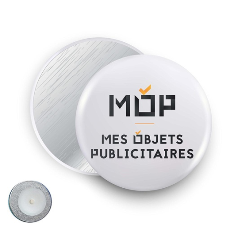 Badge personnalisé fermeture magnétique Ø 2.5 à 7.5 cm