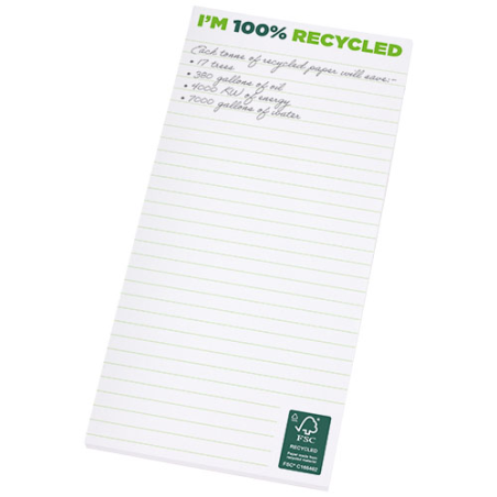 Bloc-notes personnalisable 1/3 A4 papier recyclé - 25/50/100 feuilles Desk-Mate®