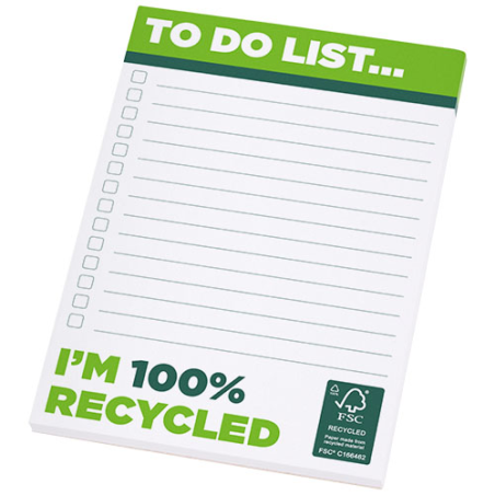 Bloc-notes personnalisable A6 papier recyclé - 25/50/100 feuilles Desk-Mate®