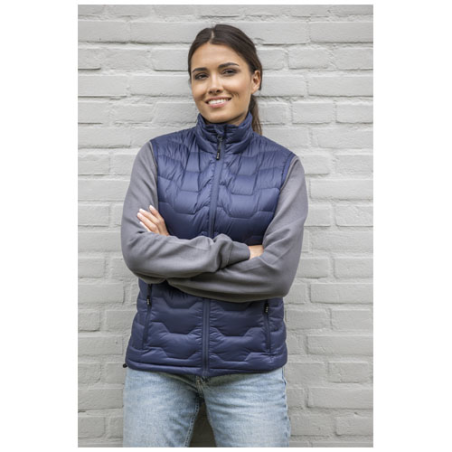 Bodywarmer personnalisé duvet isotherme Epidote recyclé certifié GRS pour femme XS à XXL