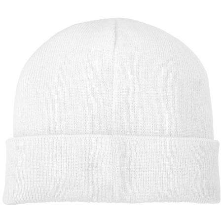 Bonnet personnalisable avec patch Boreas en tricot côtelé