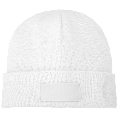 Bonnet personnalisable avec patch Boreas en tricot côtelé