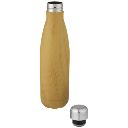 Bouteille isotherme personnalisée Cove 500 ml en inox imitation bois