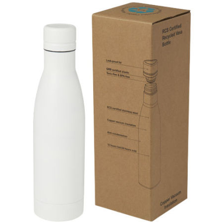 Bouteille isotherme personnalisée Vasa en inox recyclé certifié RCS 500 ml