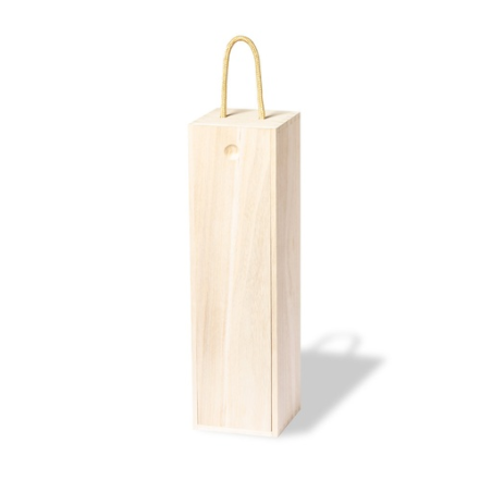 Boîte en bois personnalisable pour une bouteille Grimbur