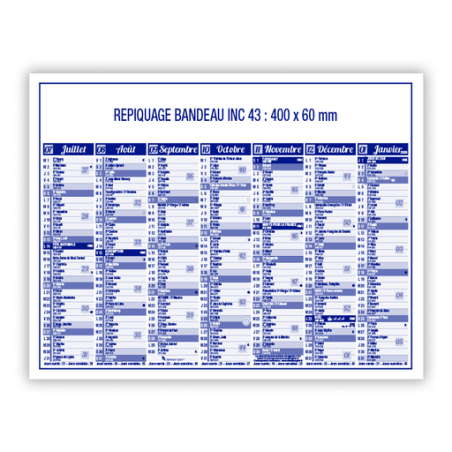 Calendrier bancaire personnalisé - 43 x 33,5 cm - Chronos