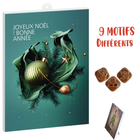 Calendrier de l'avent personnalisable A4 - Format Vertical - Mon beau sapin !