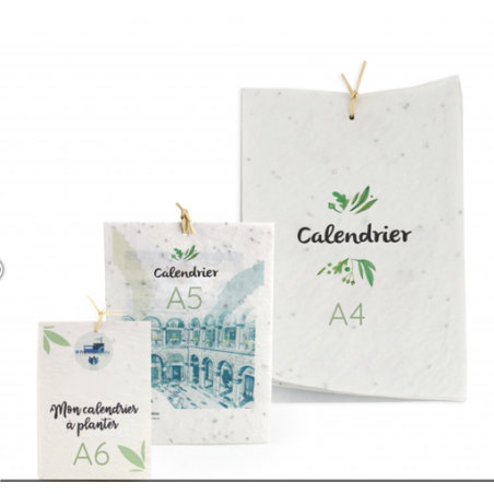 Calendrier en papier ensemencé personnalisable A4