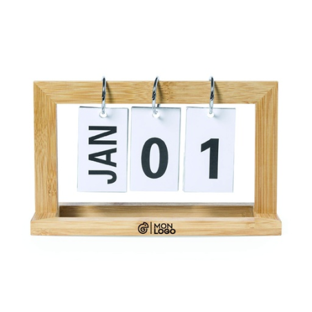 Calendrier personnalisable en bambou Vitelix