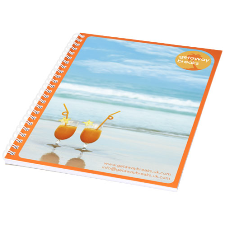 Carnet personnalisable Desk-Mate® à spirales A5 avec couverture PP