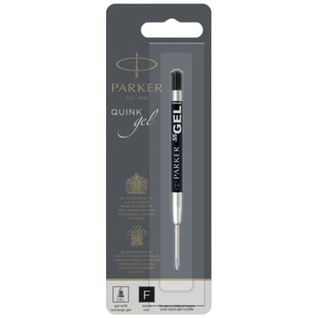 Cartouche pour stylo bille Parker écriture Gel - Encre noire