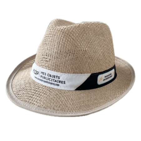 Chapeau personnalisable en jute Borsalino