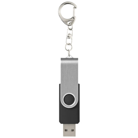 Clé USB personnalisable rotative avec porte-clés