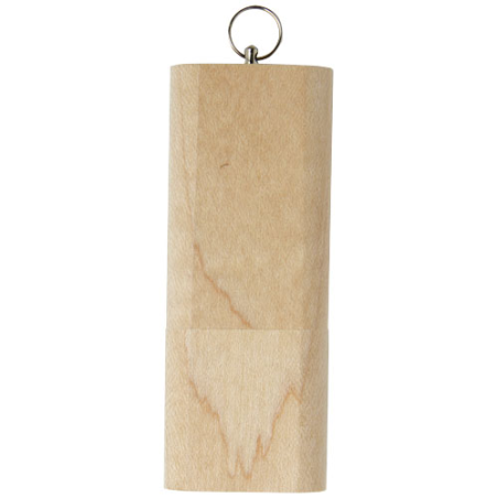 Clé USB personnalisée 2.0 en bois avec porte-clés