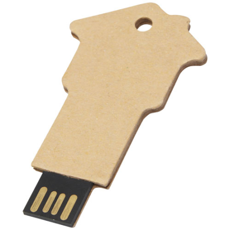 Clé USB personnalisable 2.0 en papier recyclé en forme de maison