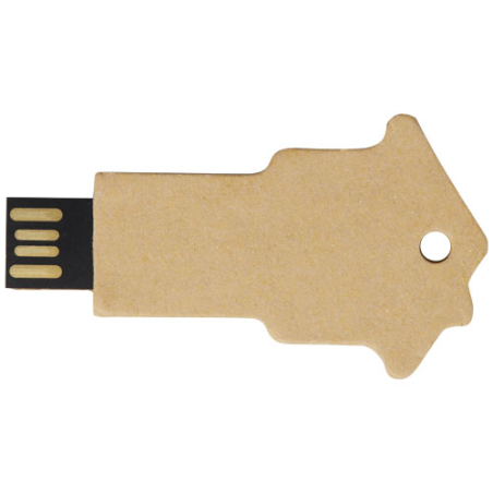 Clé USB personnalisable 2.0 en papier recyclé en forme de maison