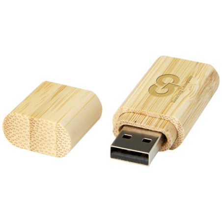 Clé USB publicitaire 2.0 en bambou avec porte-clés