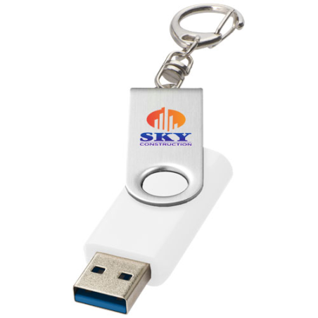 Clé USB publicitaire 3.0 Rotate avec porte-clés