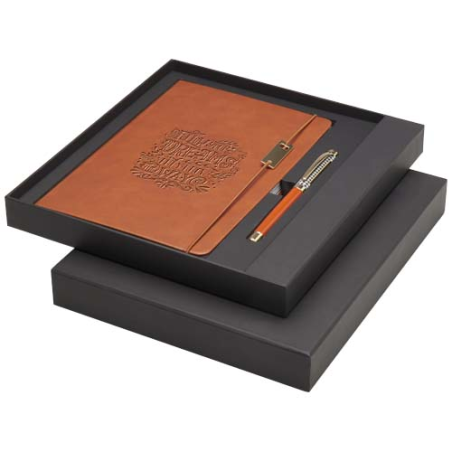 Coffret personnalisé Legato comprenant carnet A5, stylo bille et stylo roller