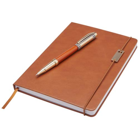 Coffret personnalisé Legato comprenant carnet A5, stylo bille et stylo roller