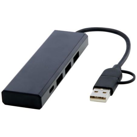 Concentrateur USB personnalisé 2.0 Rise en aluminium recyclé certifié RCS