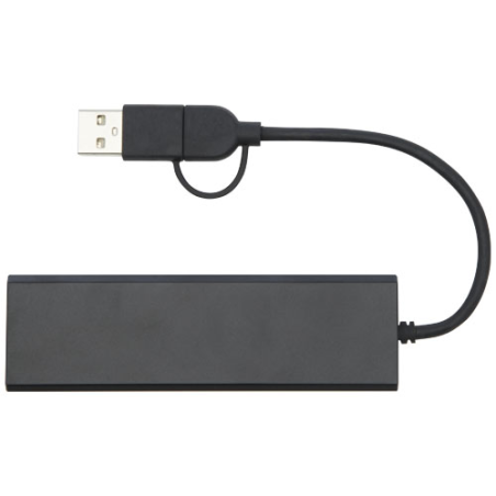 Concentrateur USB personnalisé 2.0 Rise en aluminium recyclé certifié RCS