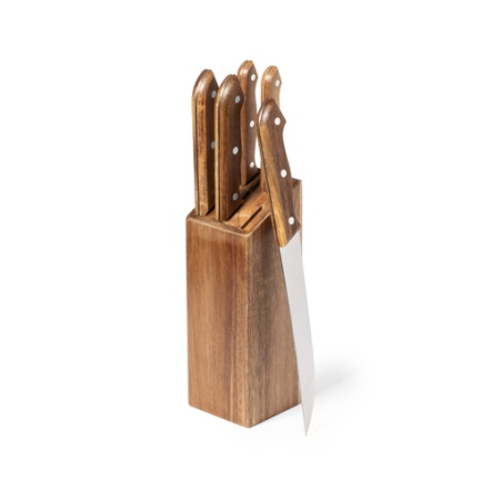 Couteaux de cuisine personnalisable en inox et bois Wheeler