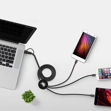 Câble personnalisable 5 en 1 charge éco ultra rapide certifié Eko