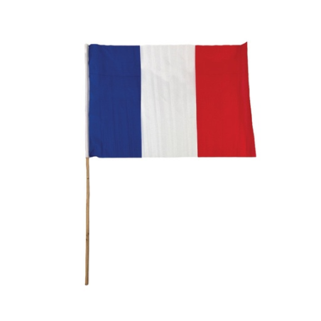 Drapeau France personnalisable 45 x 30 cm Hampe en bois