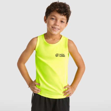 Débardeur de sport publicitaire en polyester 140g/m² Andre pour enfant - 3 à 12 ans