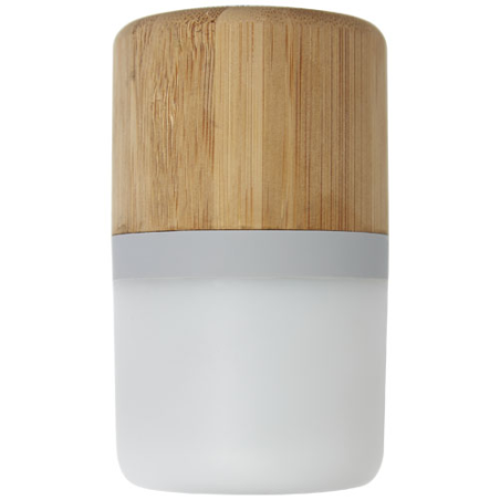 Enceinte Bluetooth® personnalisable Aurea en bambou avec lumière