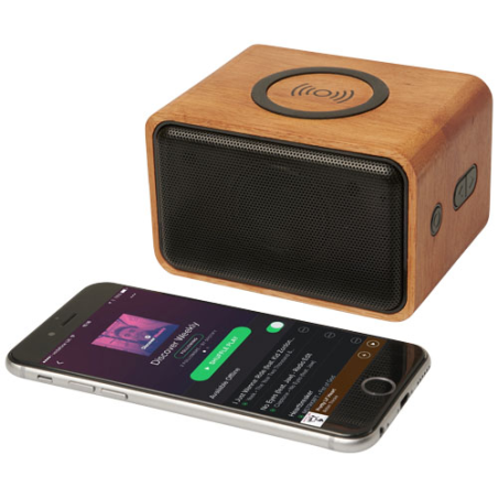 Enceinte publicitaire Wooden avec chargeur à induction