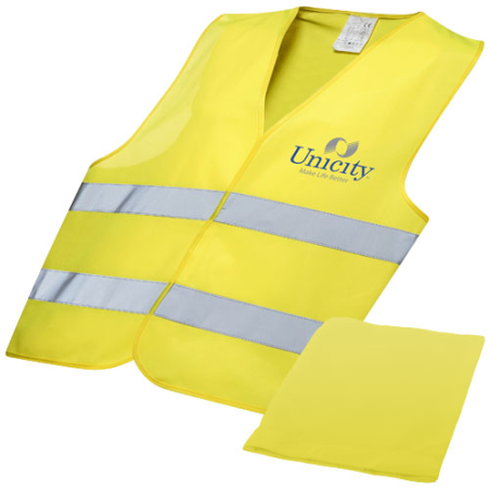 Gilet de sécurité personnalisé dans sa pochette certifié pour usage pro Watch-out RFX™