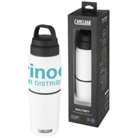 Gourde isotherme personnalisée MultiBev 500 ml en inox et gobelet de 350 ml - CamelBak