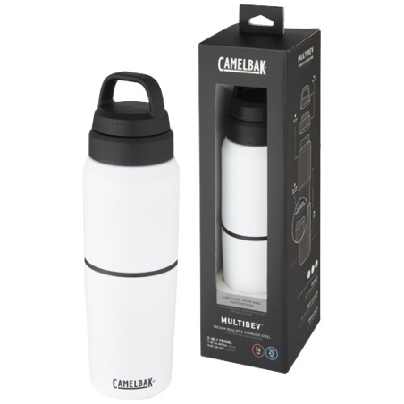 Gourde isotherme personnalisée MultiBev 500 ml en inox et gobelet de 350 ml - CamelBak