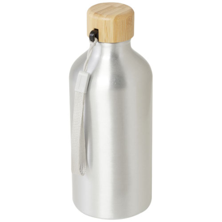 Gourde personnalisable en aluminium recyclé certifié RCS avec sangle 500 ml Malpeza