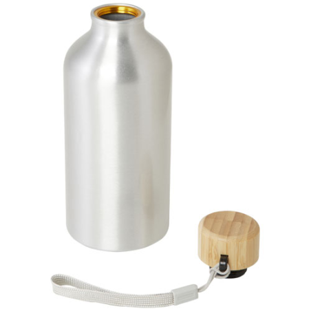 Gourde personnalisable en aluminium recyclé certifié RCS avec sangle 500 ml Malpeza