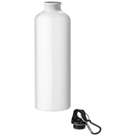 Gourde personnalisable Oregon de 770 ml en aluminium recyclé certifié RCS avec mousqueton