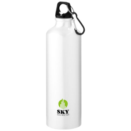 Gourde personnalisable Oregon de 770 ml en aluminium recyclé certifié RCS avec mousqueton